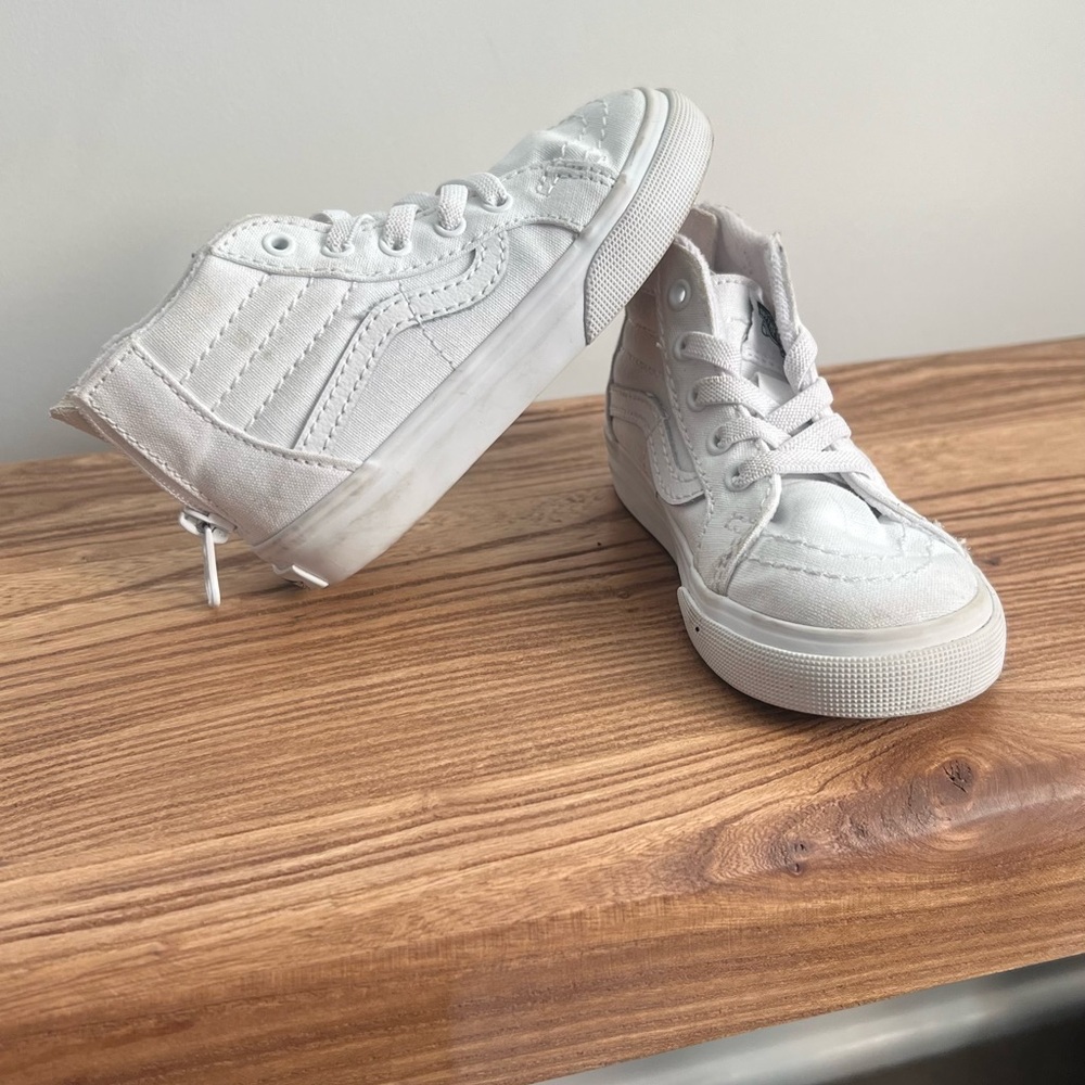Vans Kids High-Top Sneakers - Classic White